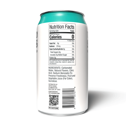HUCKLEBERRY MINT – United Sodas of America Zero Sugar Soda – 12 oz Cans (12-Pack)