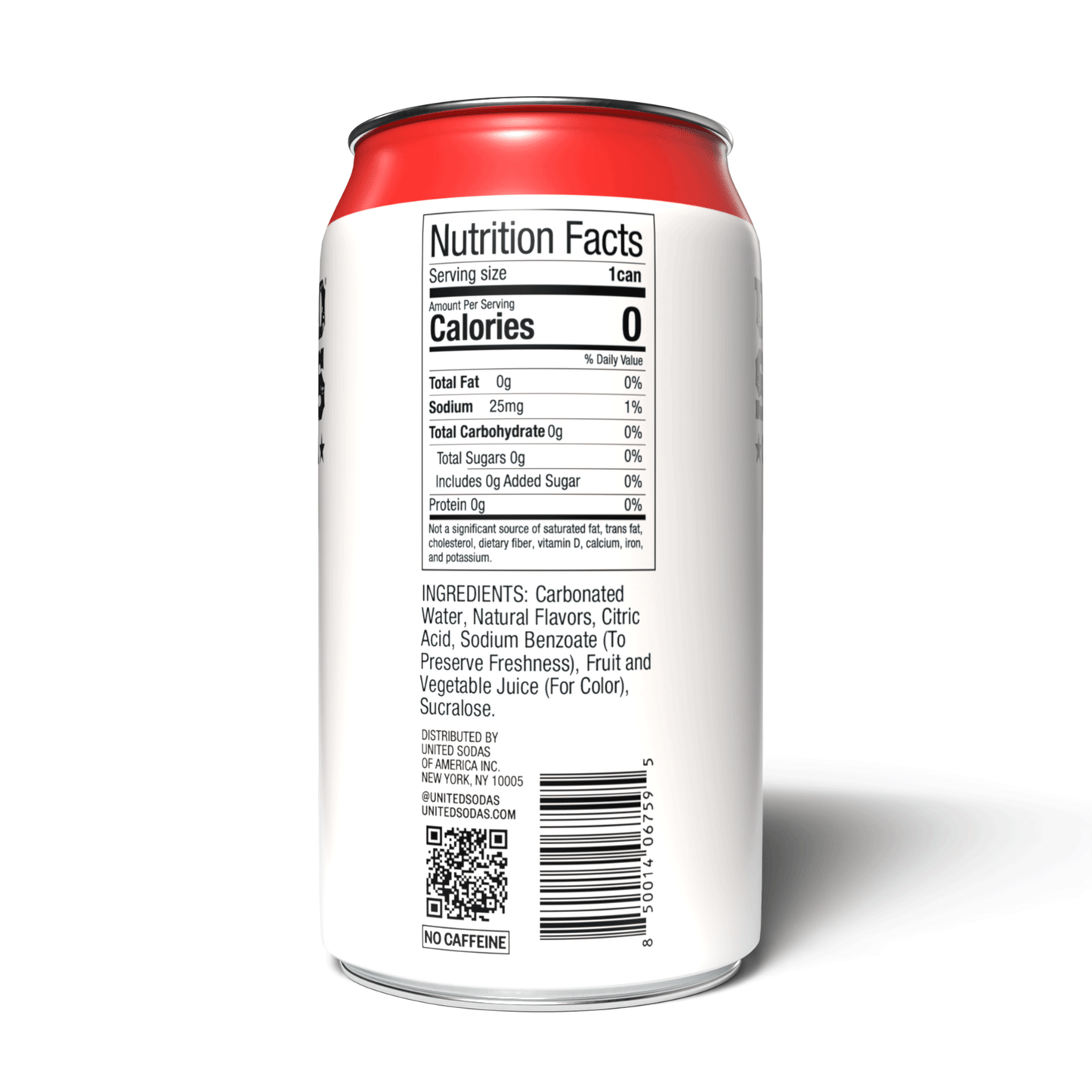 CHERRY FIZZ - United Sodas of America Zero Sugar Soda – 12 oz Cans (12-Pack)
