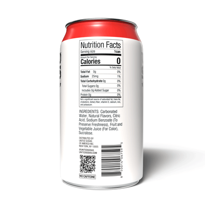 CHERRY FIZZ - United Sodas of America Zero Sugar Soda – 12 oz Cans (12-Pack)