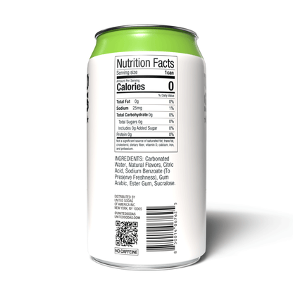 KEY LIME COLADA - United Sodas of America Zero Sugar Soda – 12 oz Cans (12-Pack)