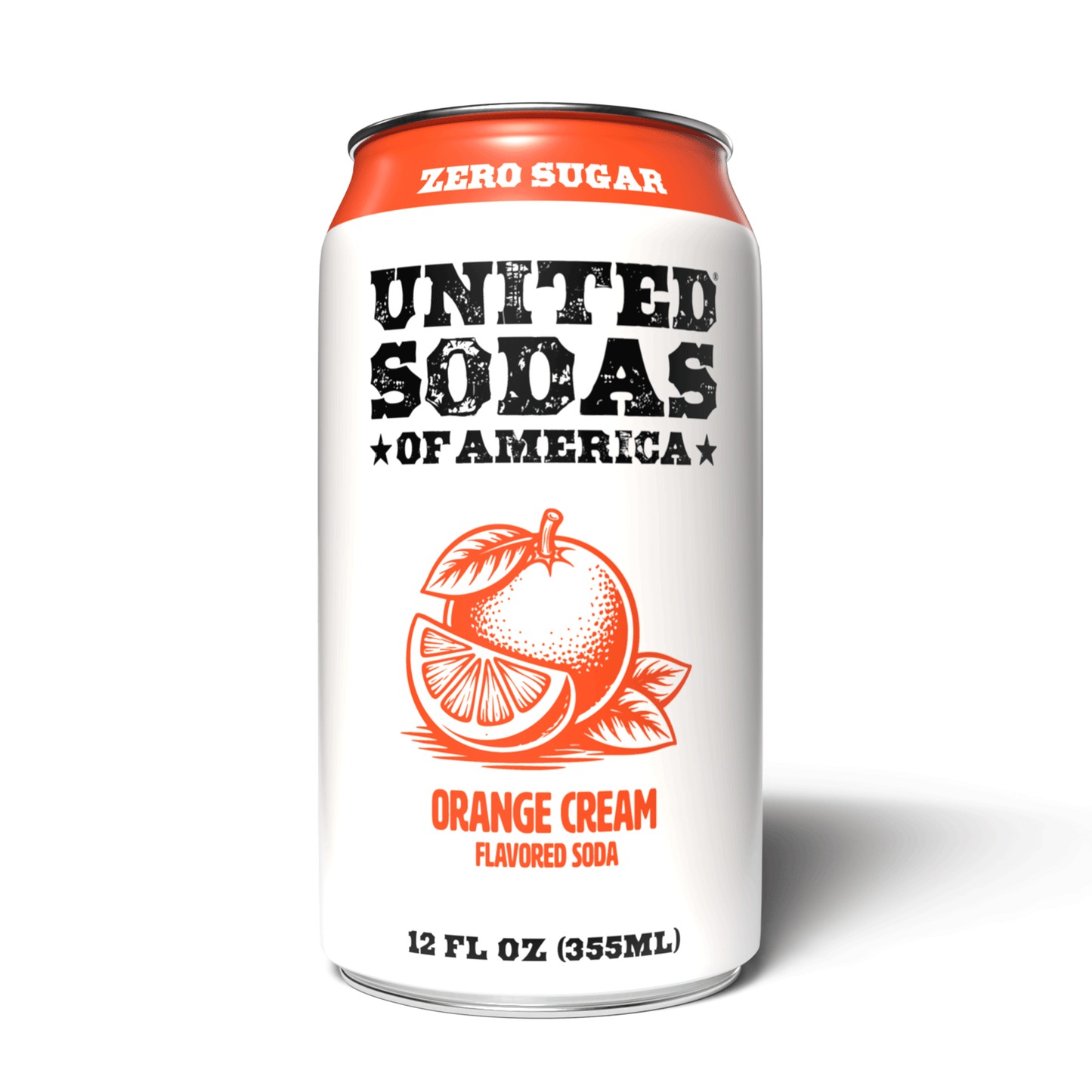ORANGE CREAM - United Sodas of America Zero Sugar Soda – 12 oz Cans (12-Pack)