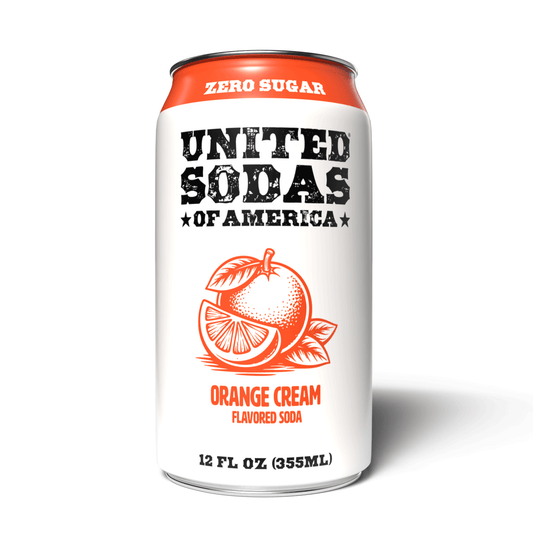 ORANGE CREAM - United Sodas of America Zero Sugar Soda – 12 oz Cans (12-Pack)