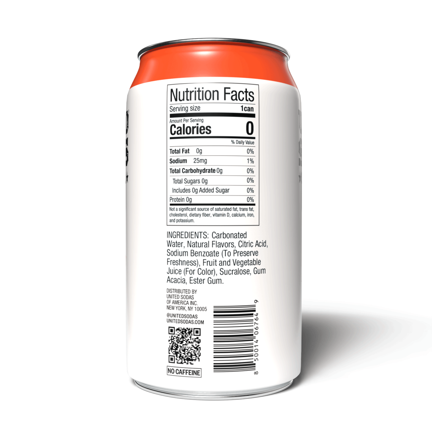 ORANGE CREAM - United Sodas of America Zero Sugar Soda – 12 oz Cans (12-Pack)