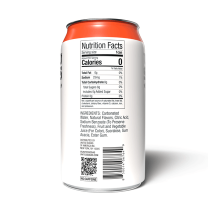 ORANGE CREAM - United Sodas of America Zero Sugar Soda – 12 oz Cans (12-Pack)